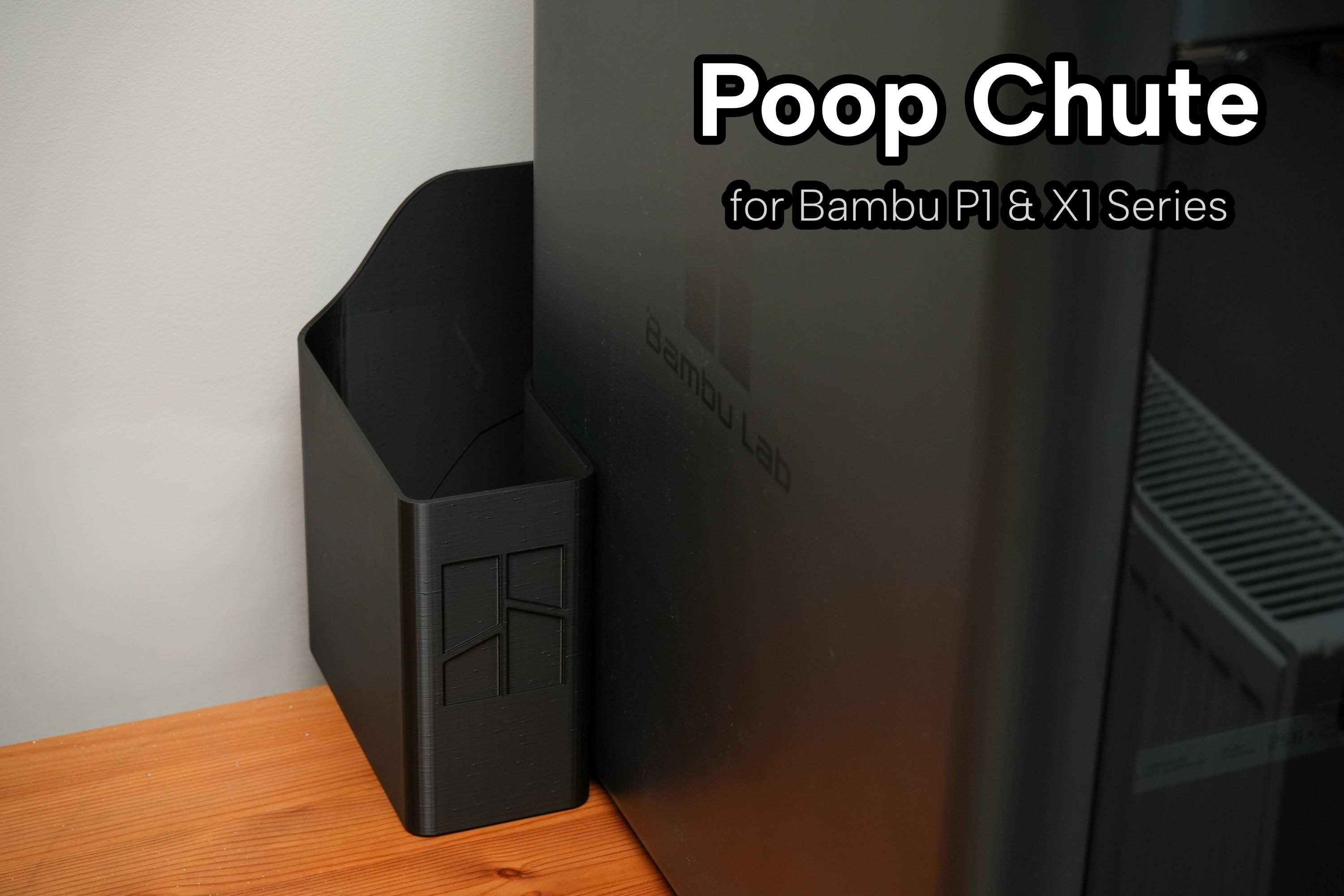 Poop Chute Bucket for Bambu P1 & X1 Series 3D model thumbnail