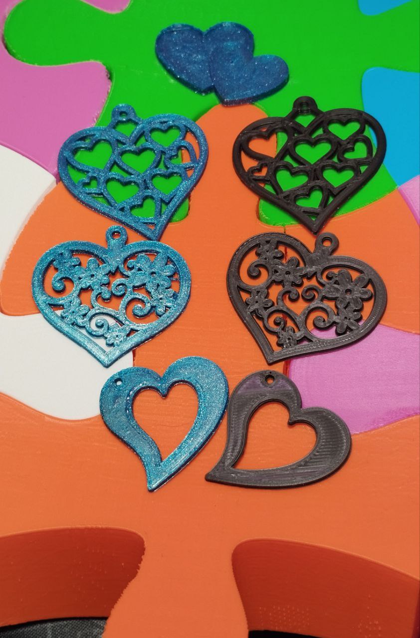 heart earrings, pendientes de corazon