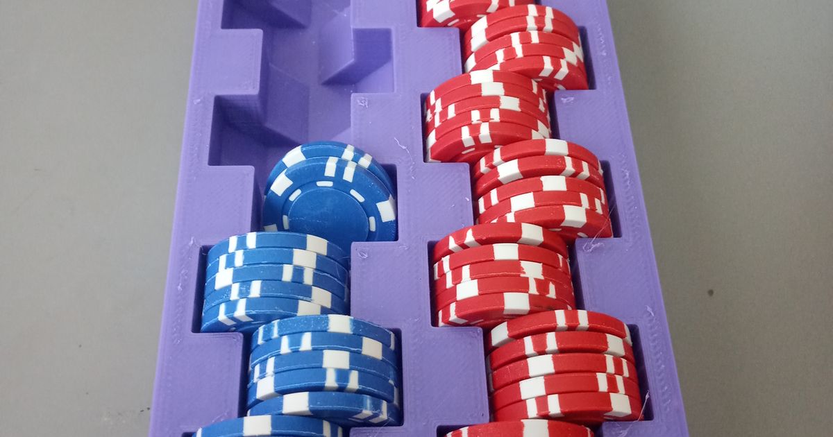 Small poker chip tray by Note Download free STL model