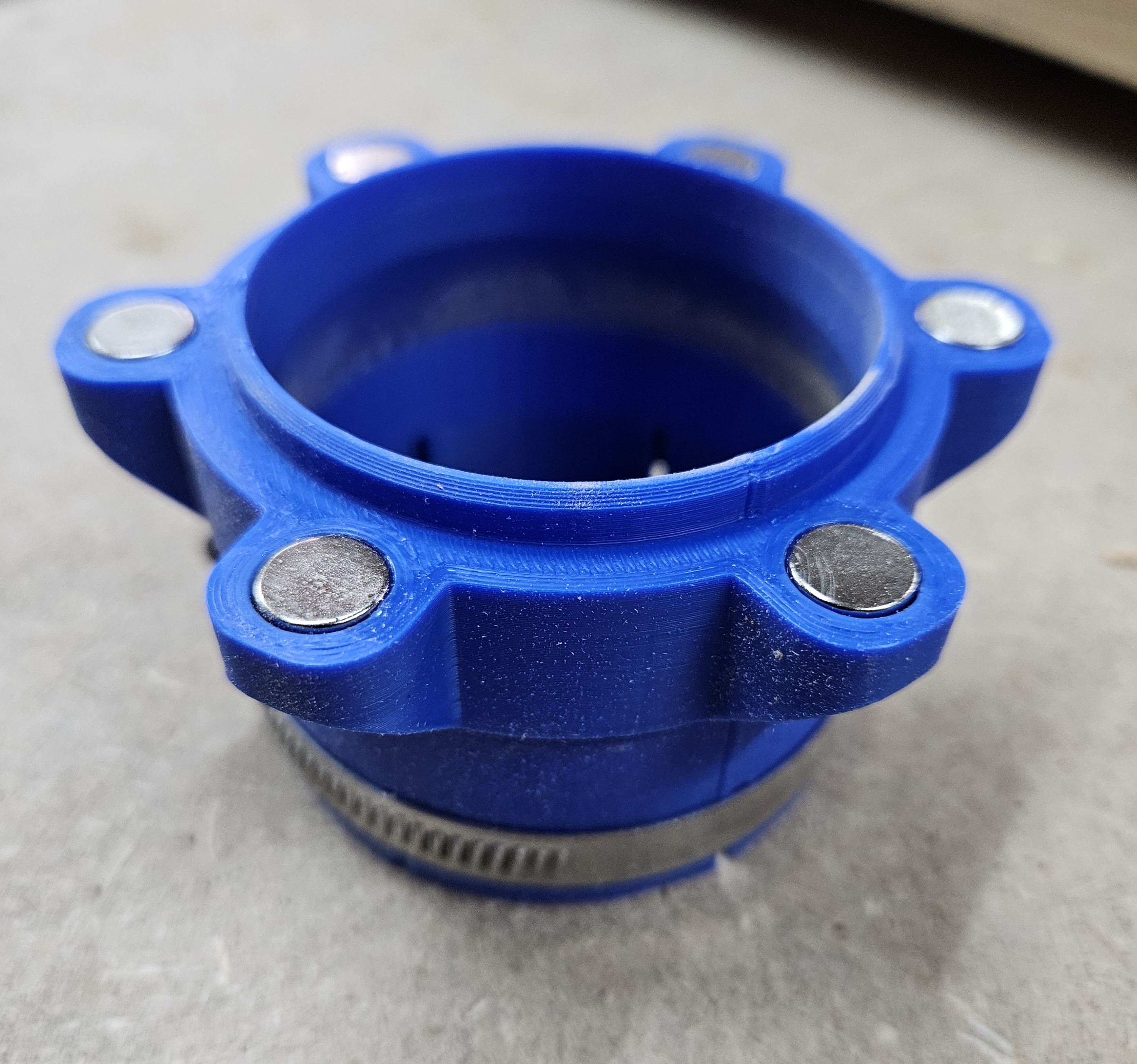 2-1/2" - 63mm / 64mm Magnetic Dust Collection Connectors / Fittings 3D model thumbnail