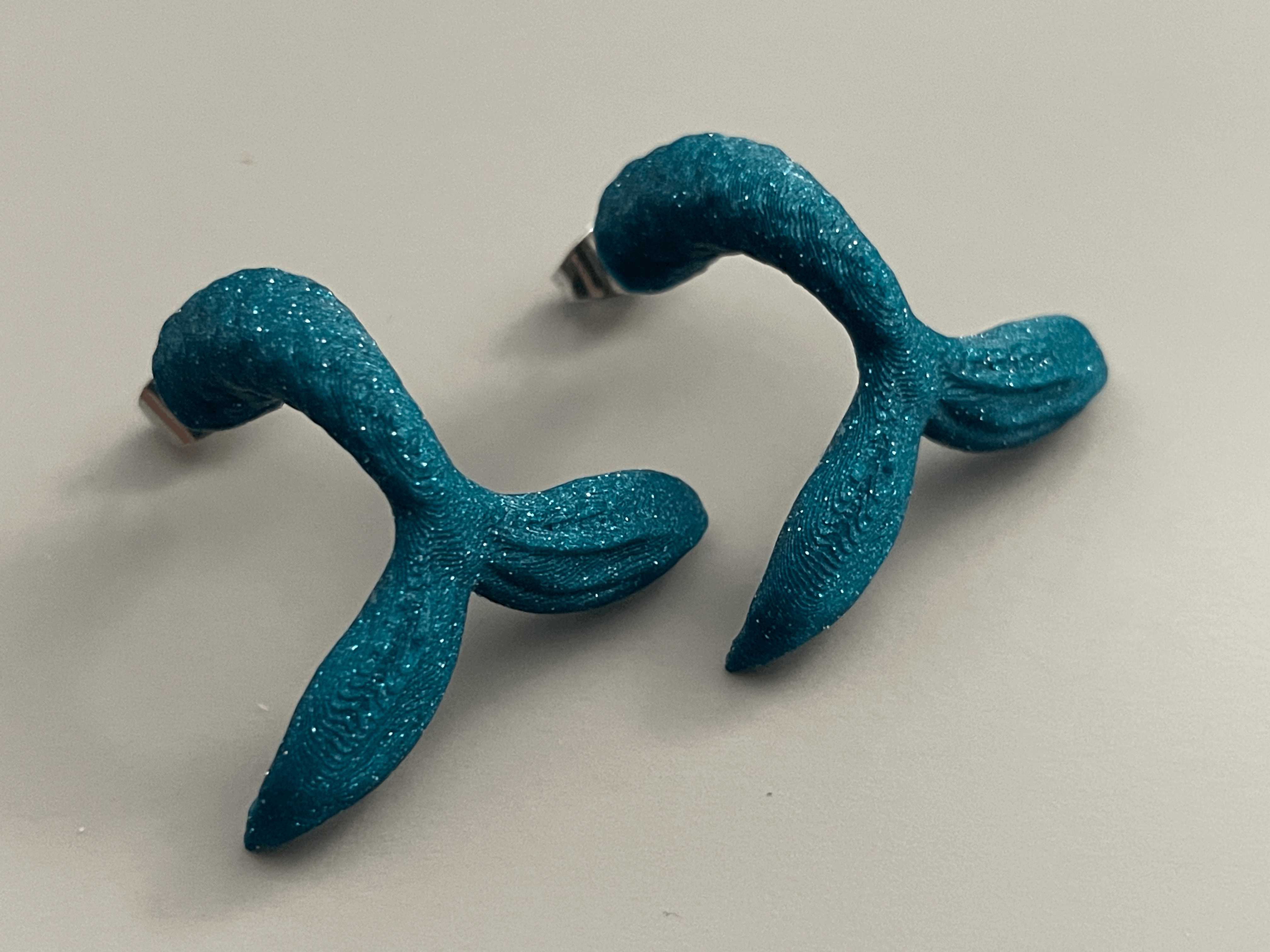 Mermaid Tail Stud Earrings