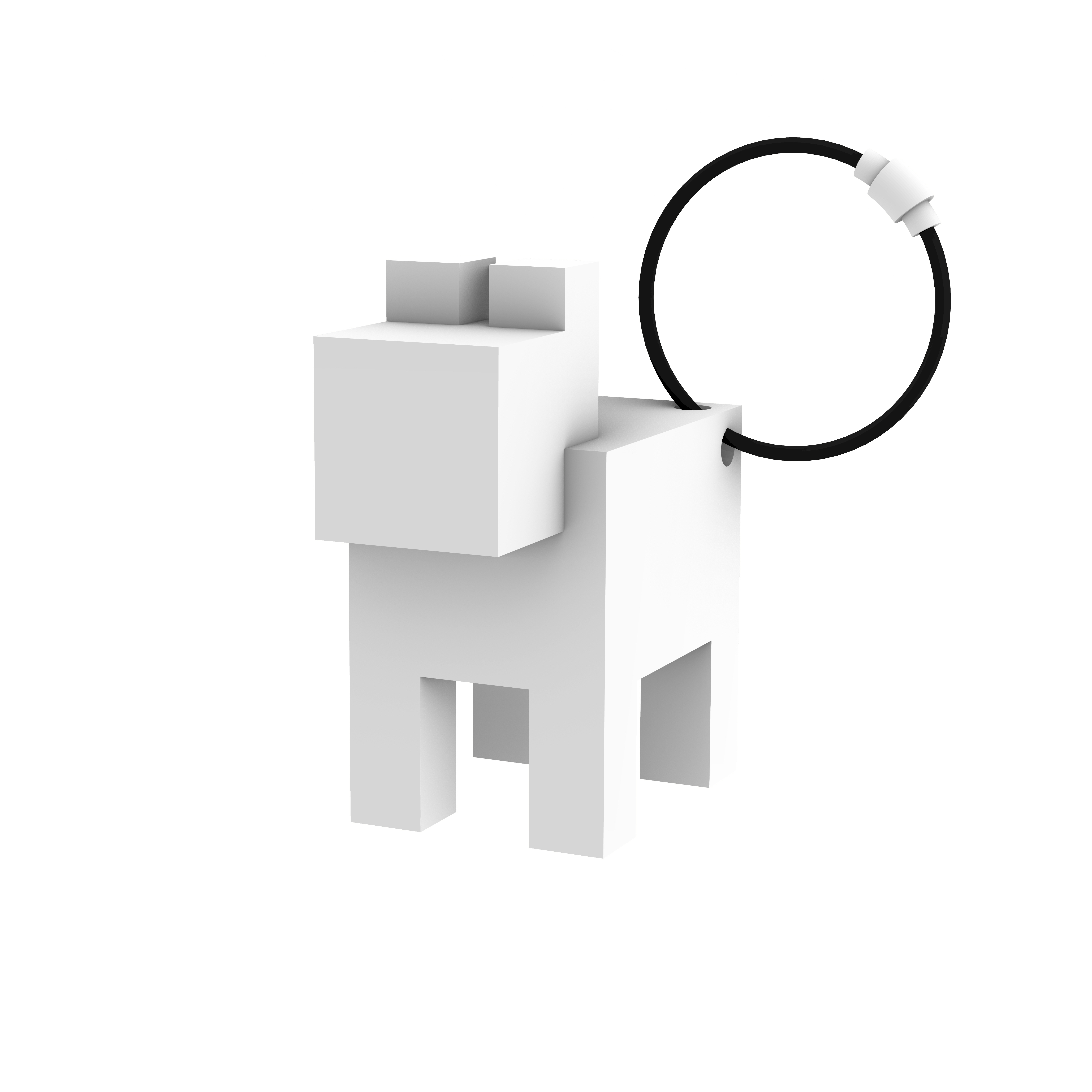Cubic Key Chain Polar Bear