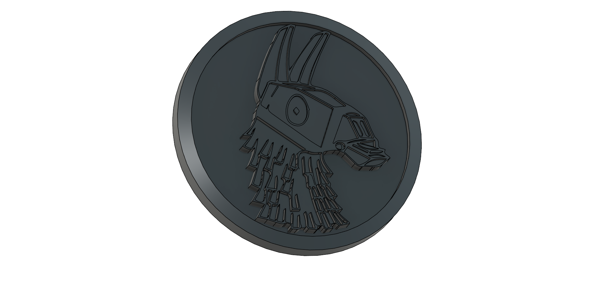 Fortnite Loot Llama Medallion by harry_hood12 | Download free STL model | Printables.com