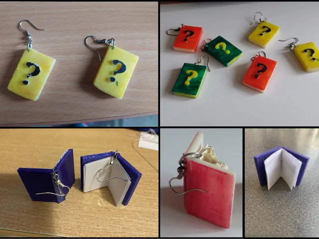 book earrings