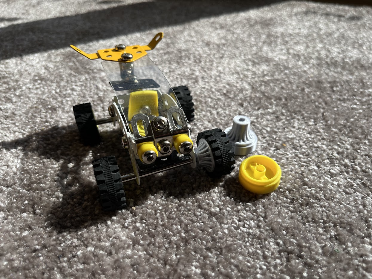 Reinforced meccano wheel rim.