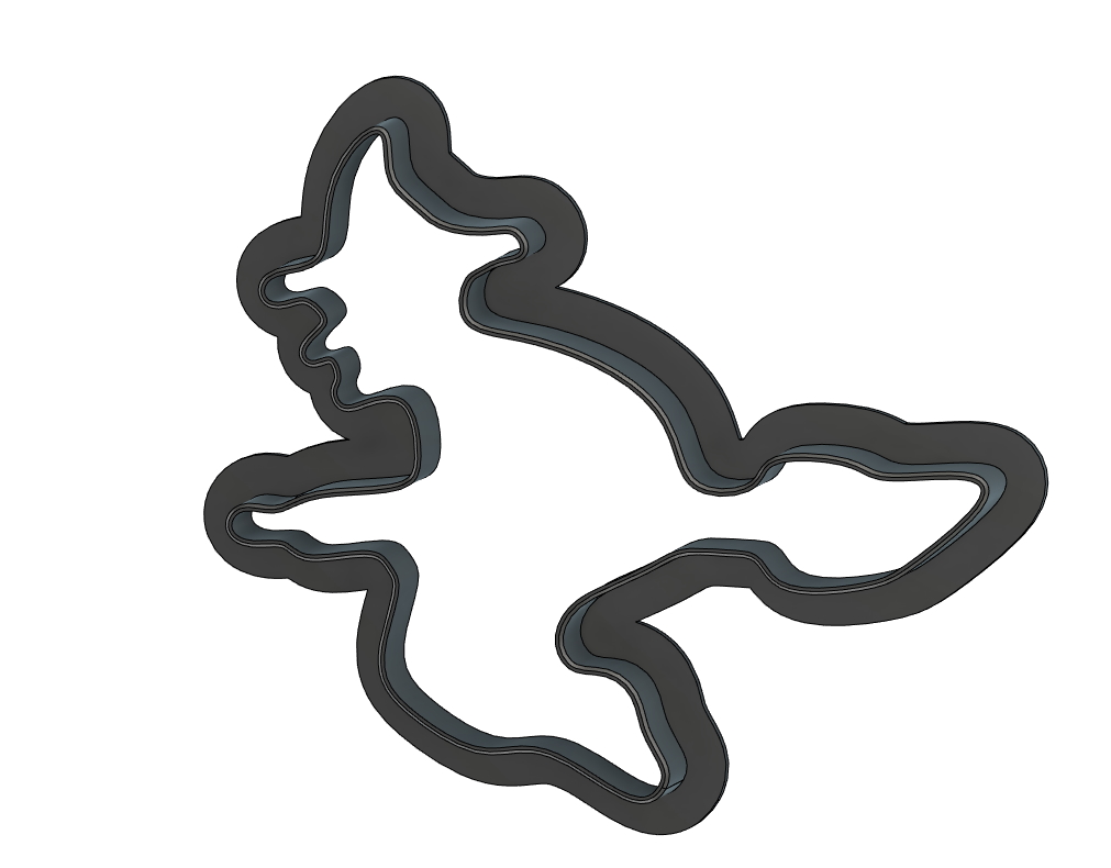 Miniatura 2 do modelo 3D Witch Cookie Cutter
