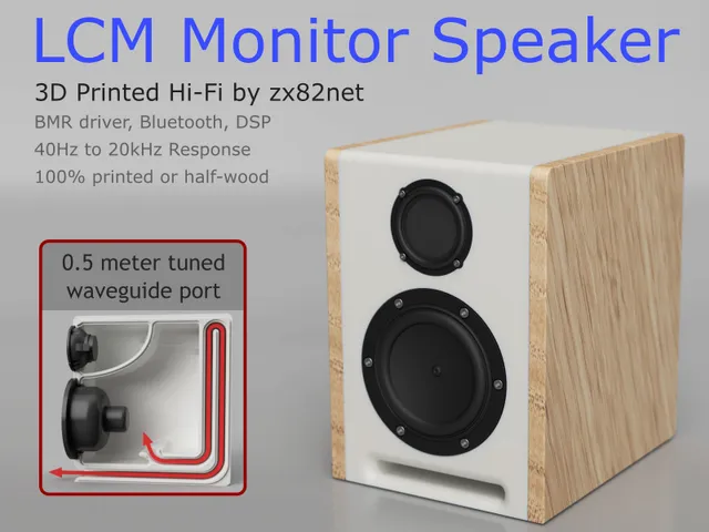 LCM Monitor Speaker - 40Hz waveguide - Bluetooth - DSP