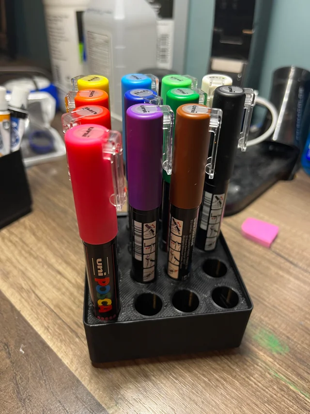 Posca Marker holder for Gridfinity by Mr.Hyde. Art | Download free STL ...