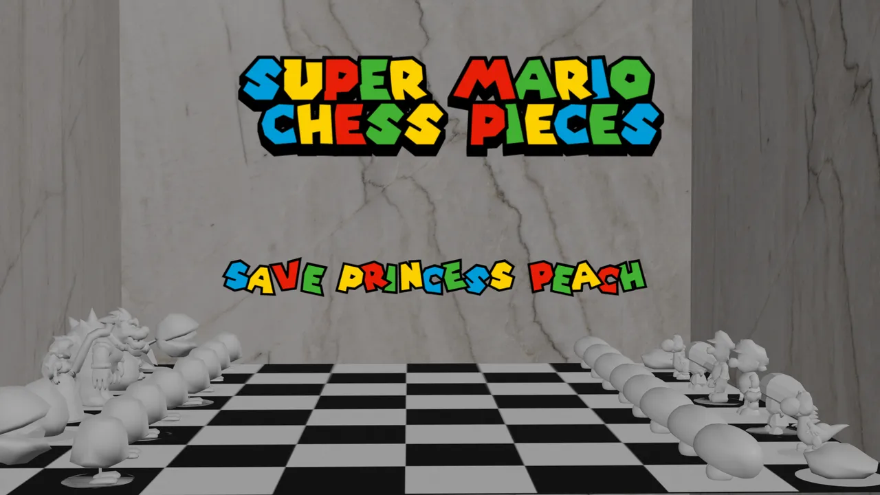 Super Mario chess set by Iditor.the.atom | Download free STL model