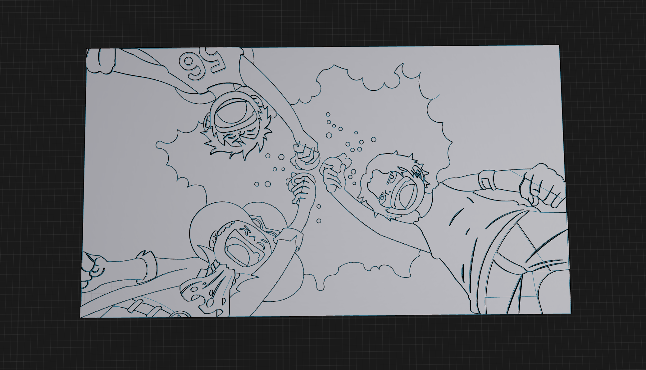 One Piece Scene-Honest To Goodness Brothers