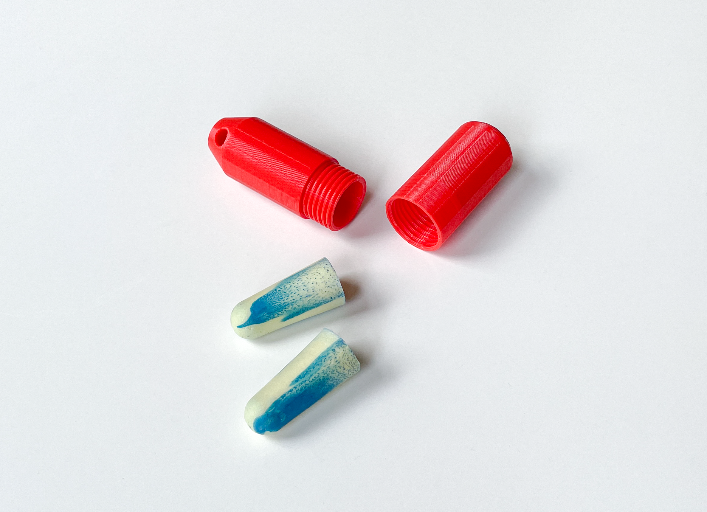Earplug keychain container