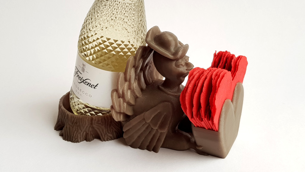 Valentine Turkey Bird - Animated Bottle Holder, Coaster