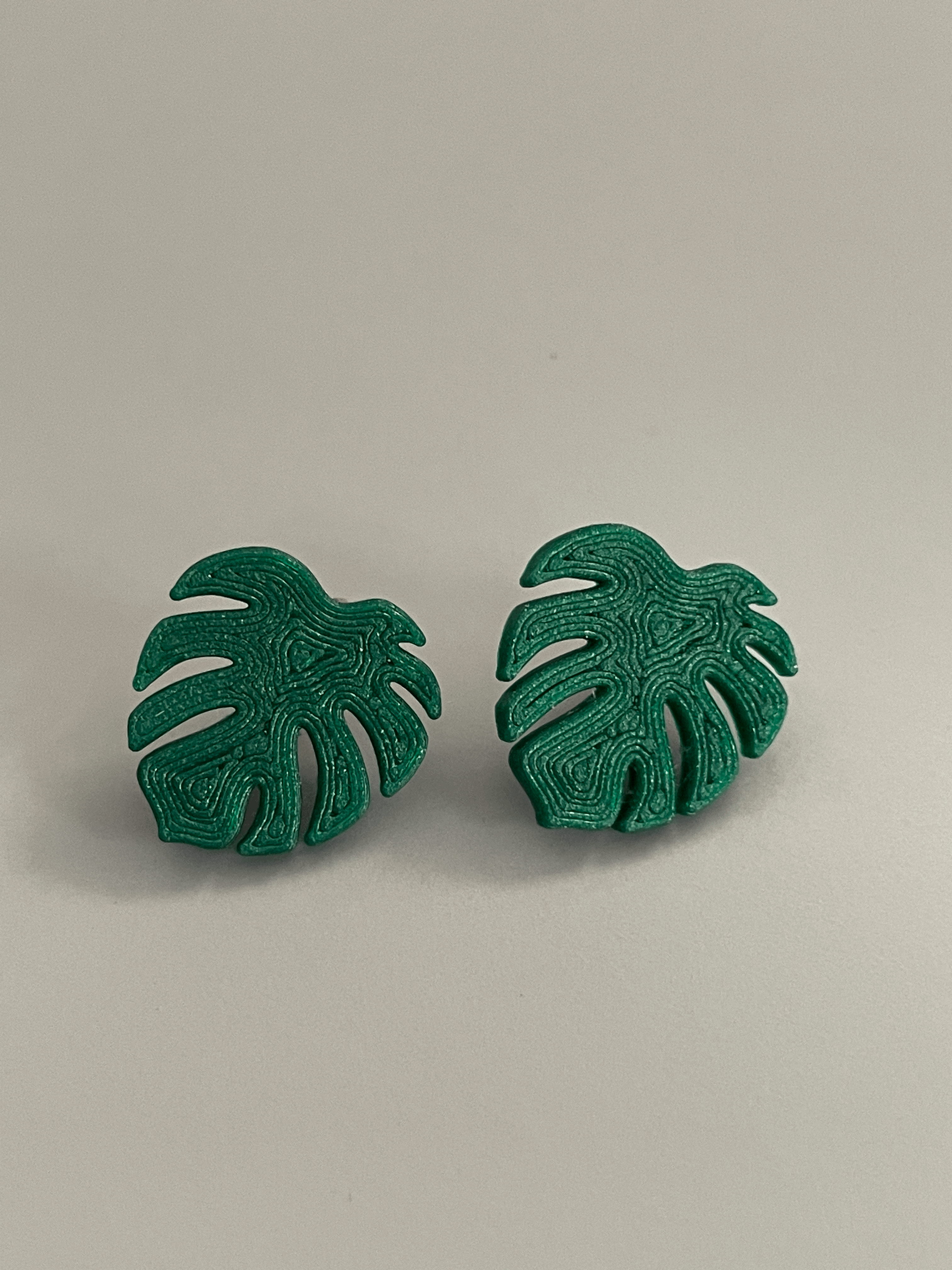 Monstera Leaf Stud Earrings