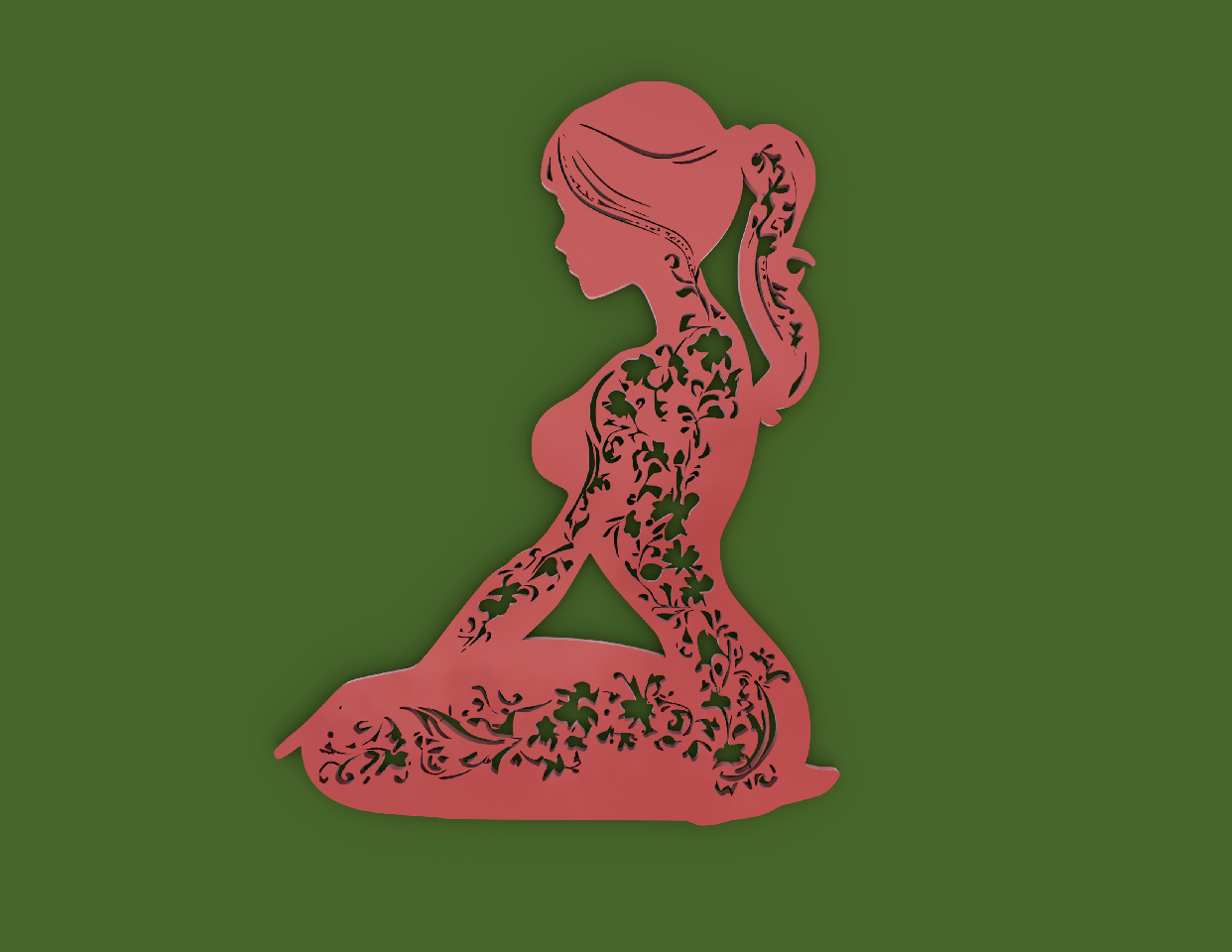 "Çiçeklerin Kadını" 2d Duvar Dekorasyonu (Sadece Plastik Aparattır!!!)