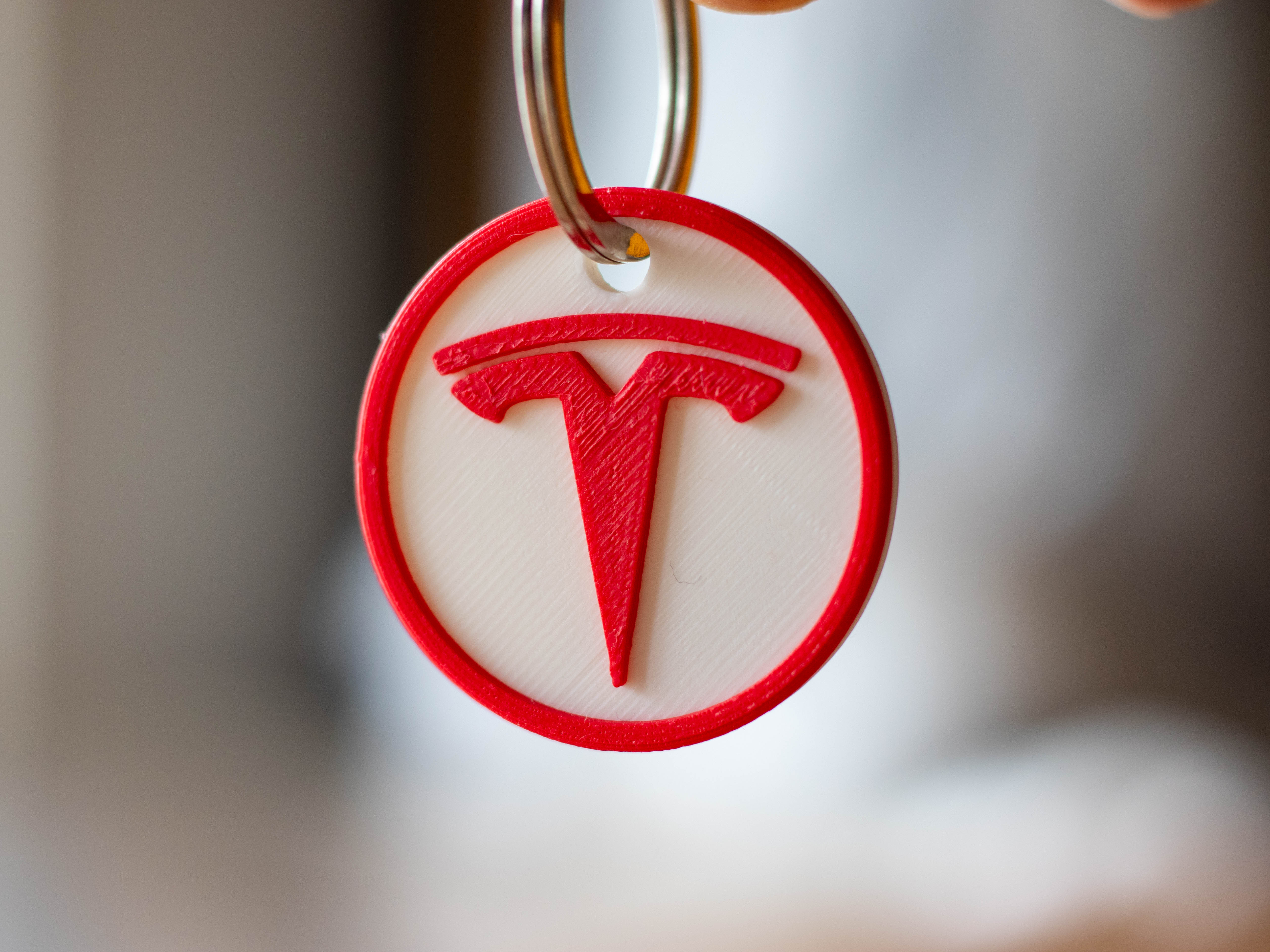 Tesla Logo Keychain