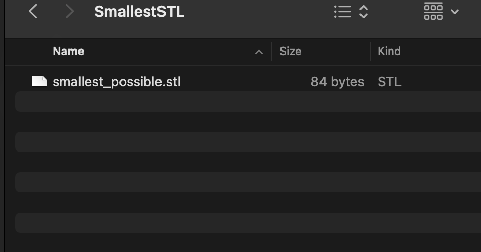 The true smallest possible STL file 84 bytes par Jerry Lee ...
