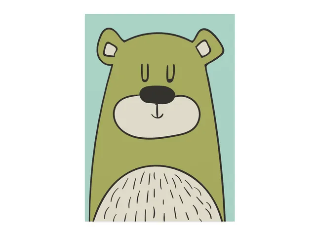 Kids Art Gallery - The Happy Bear - Color Change