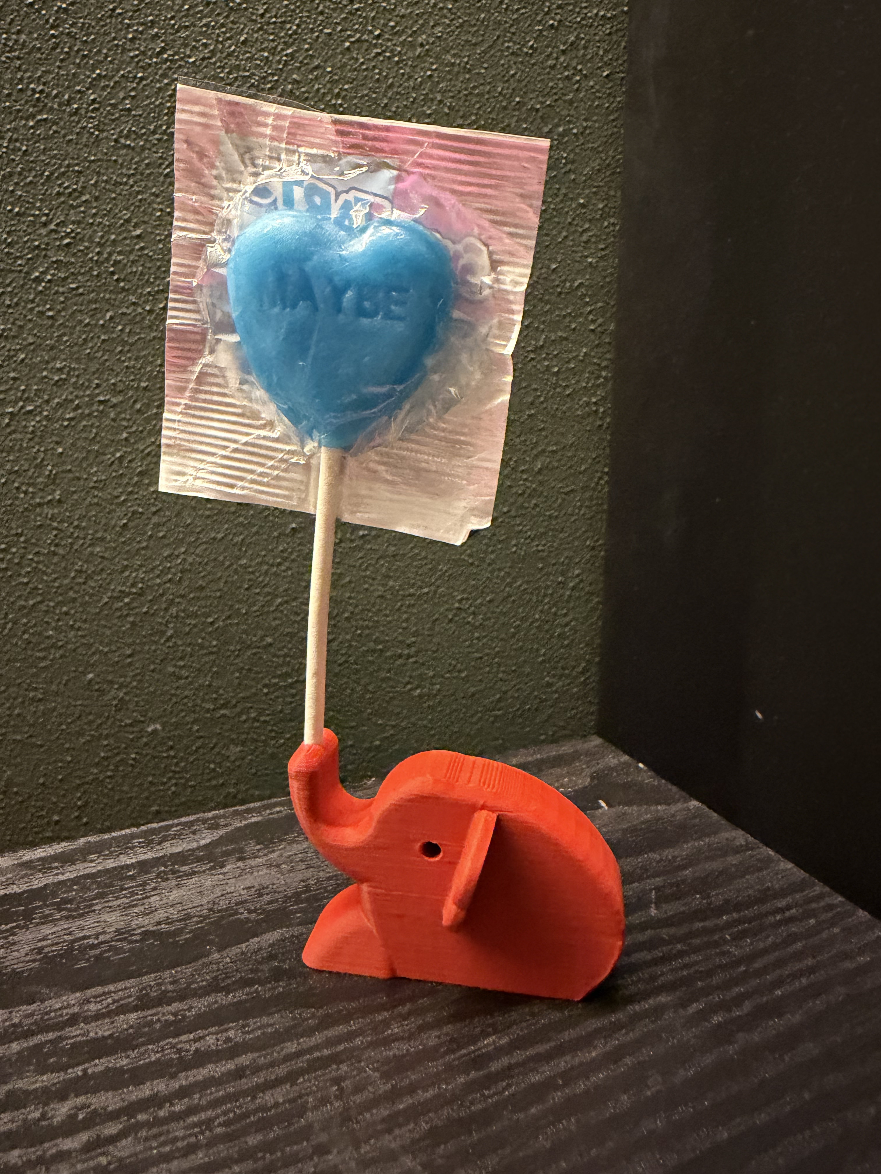 Valentines Day Elephant Lollipop Holder