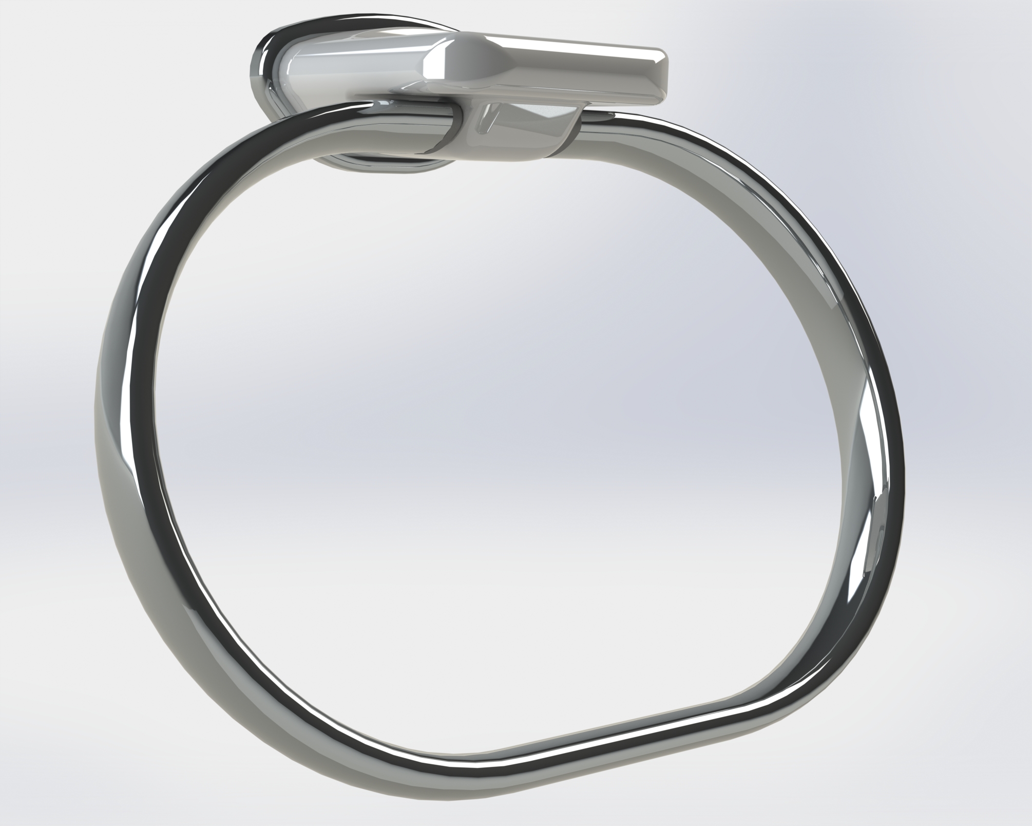 Towel Ring Replacement by SolidWorks Maker Download free STL model