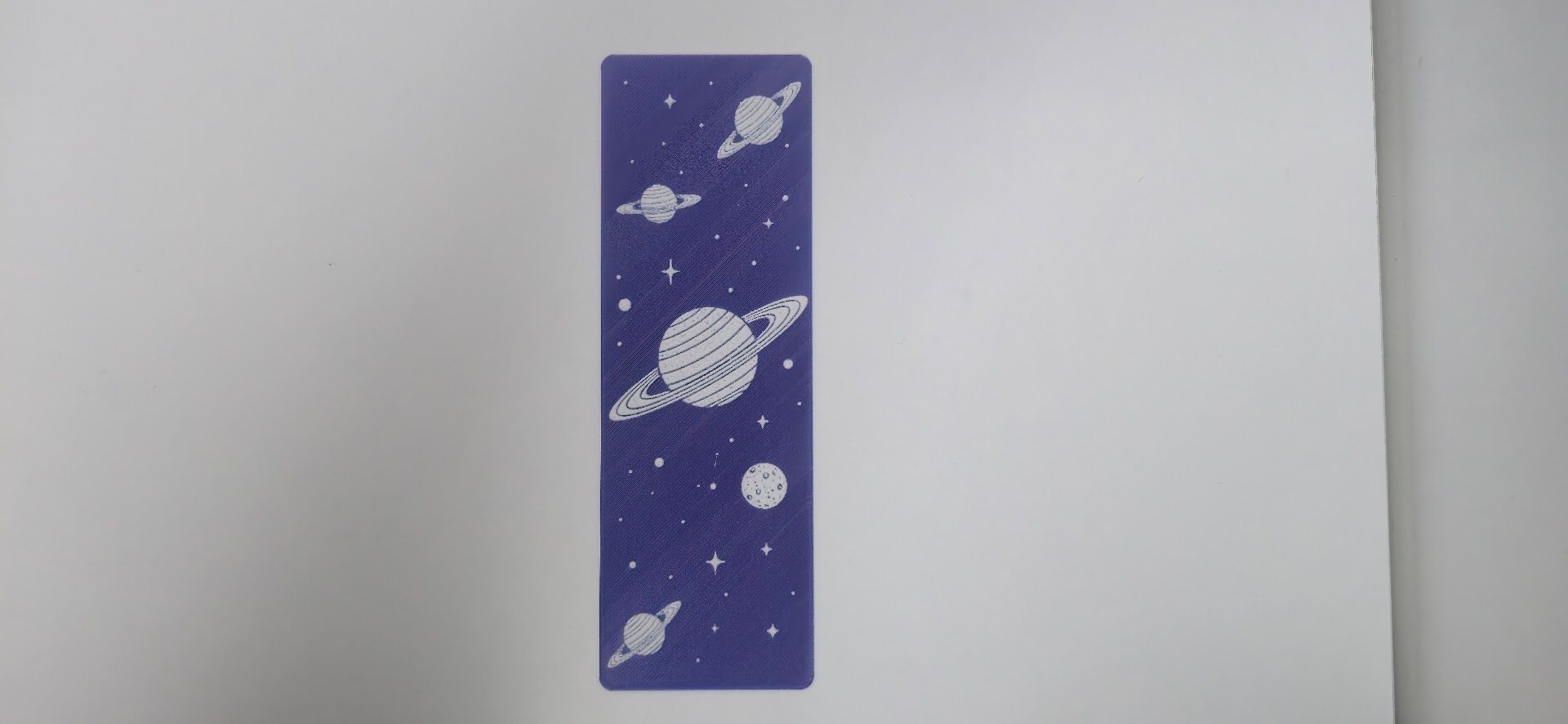 Purple Saturn & Ringed Planets Bookmark