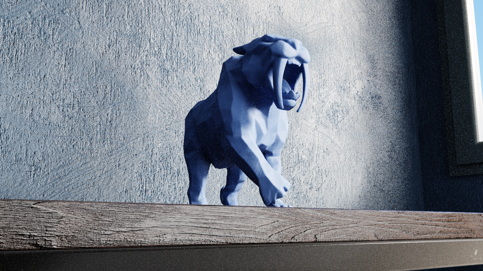 Low Poly Sabre Tooth — miniatura 3