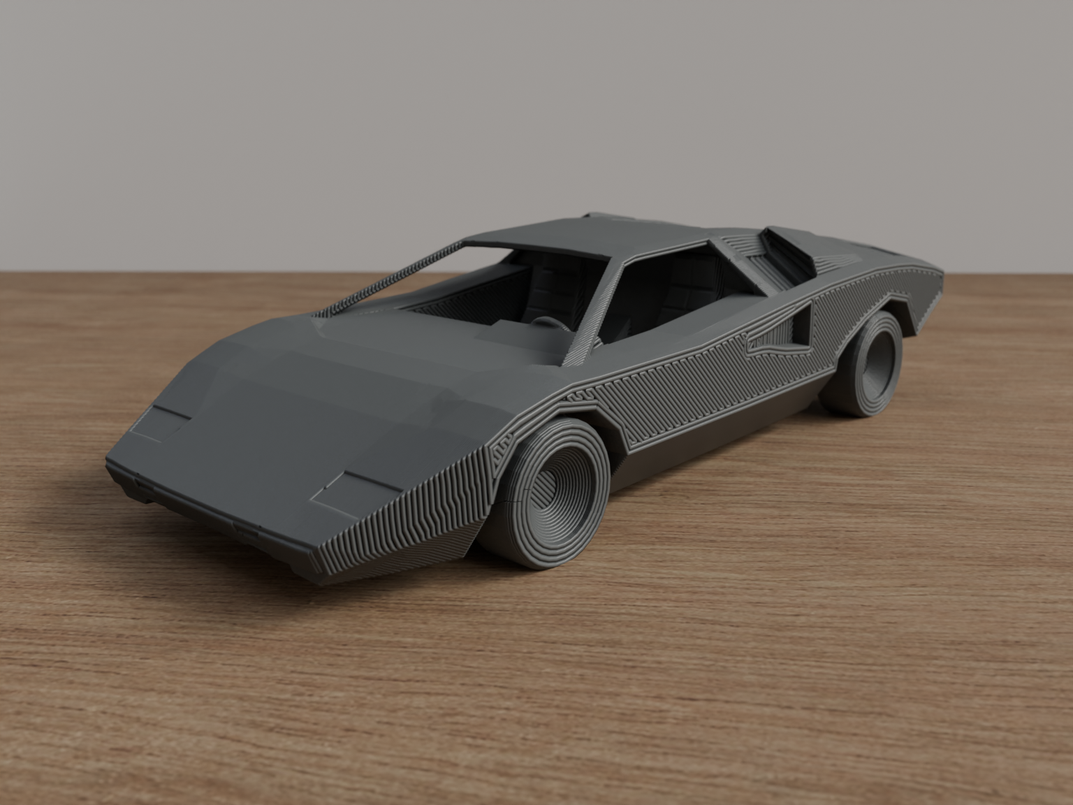Print-in-place 1/50 Lamborghini Countach LP400
