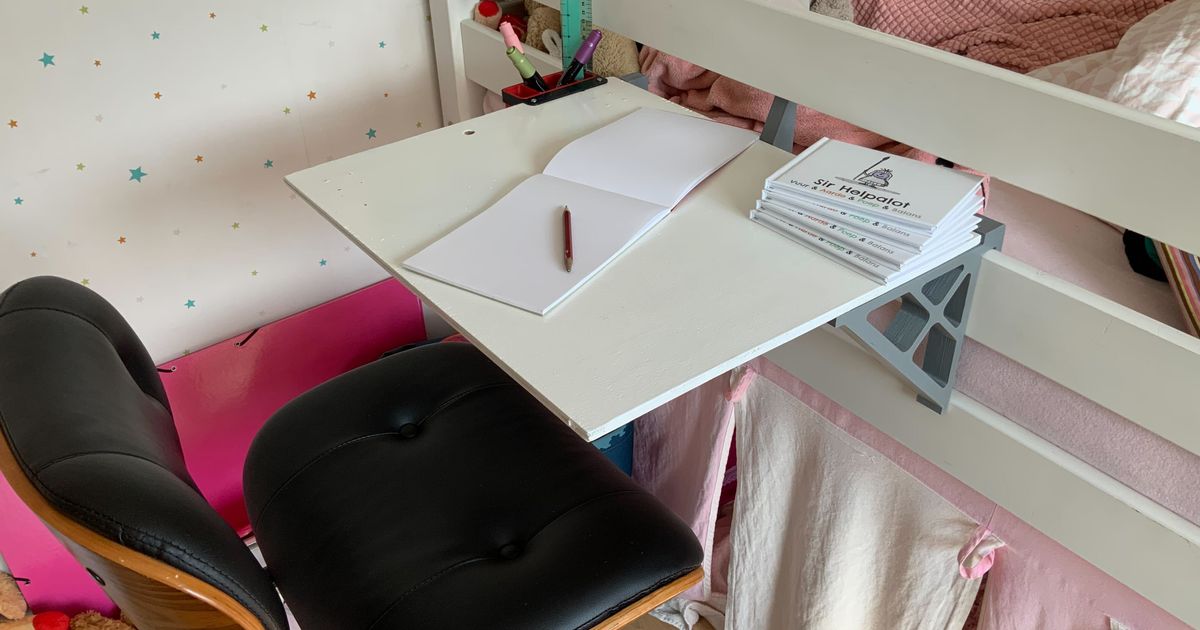Bunk bed side desk brackets by Julius | Download free STL model ...