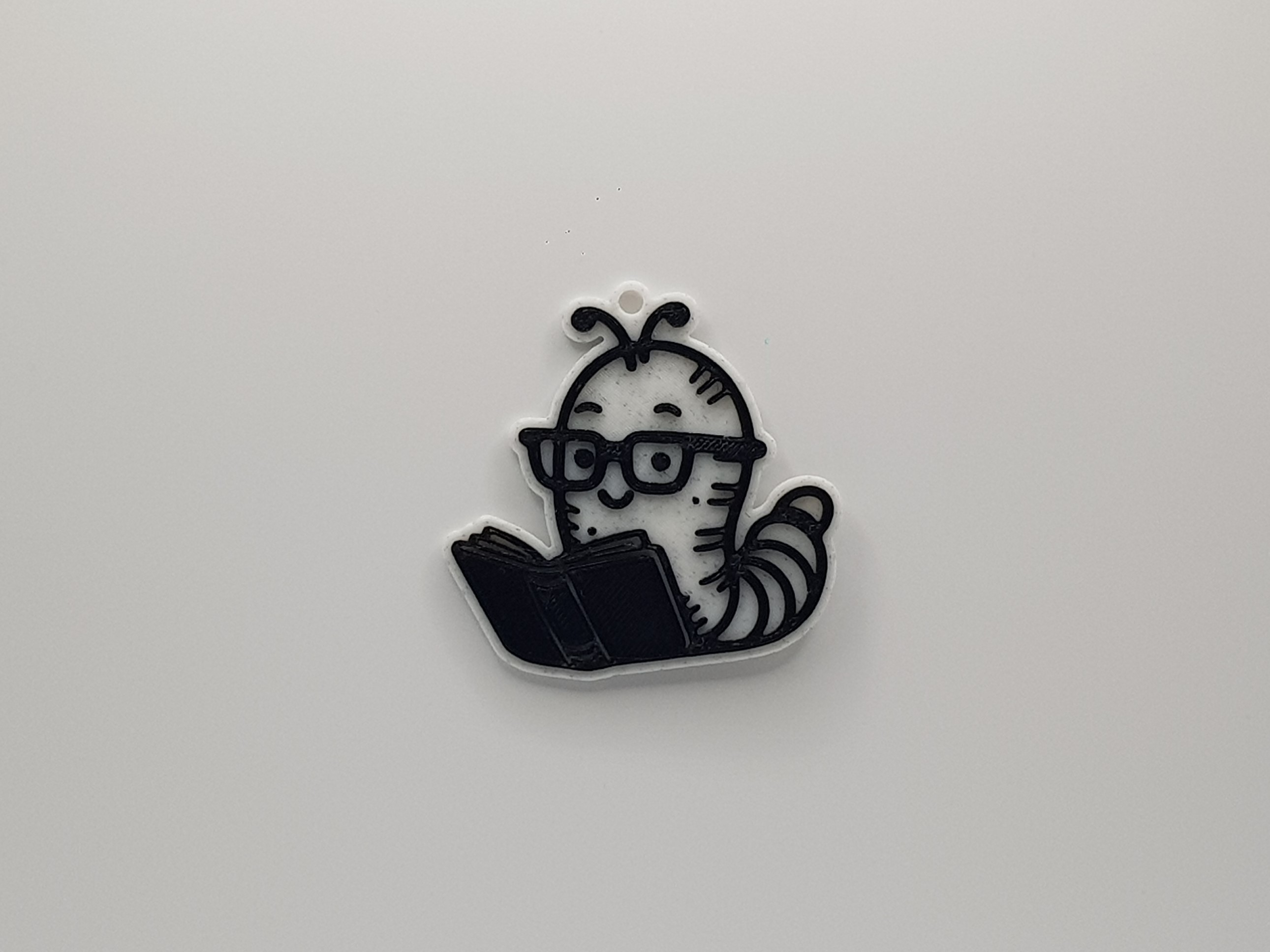 Cute Bookworm Keychain