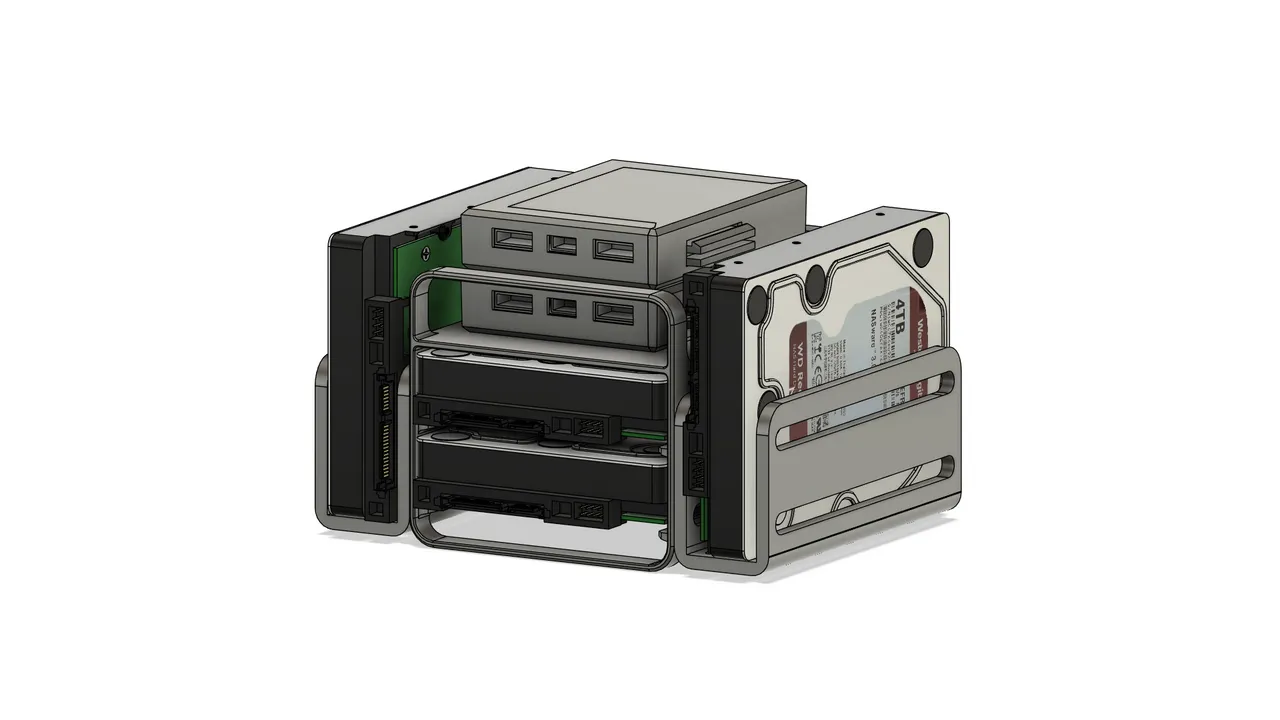 ZimaBoard/ZimaBlade 2 Bay HDD Stand Add-ons by jerryk7
