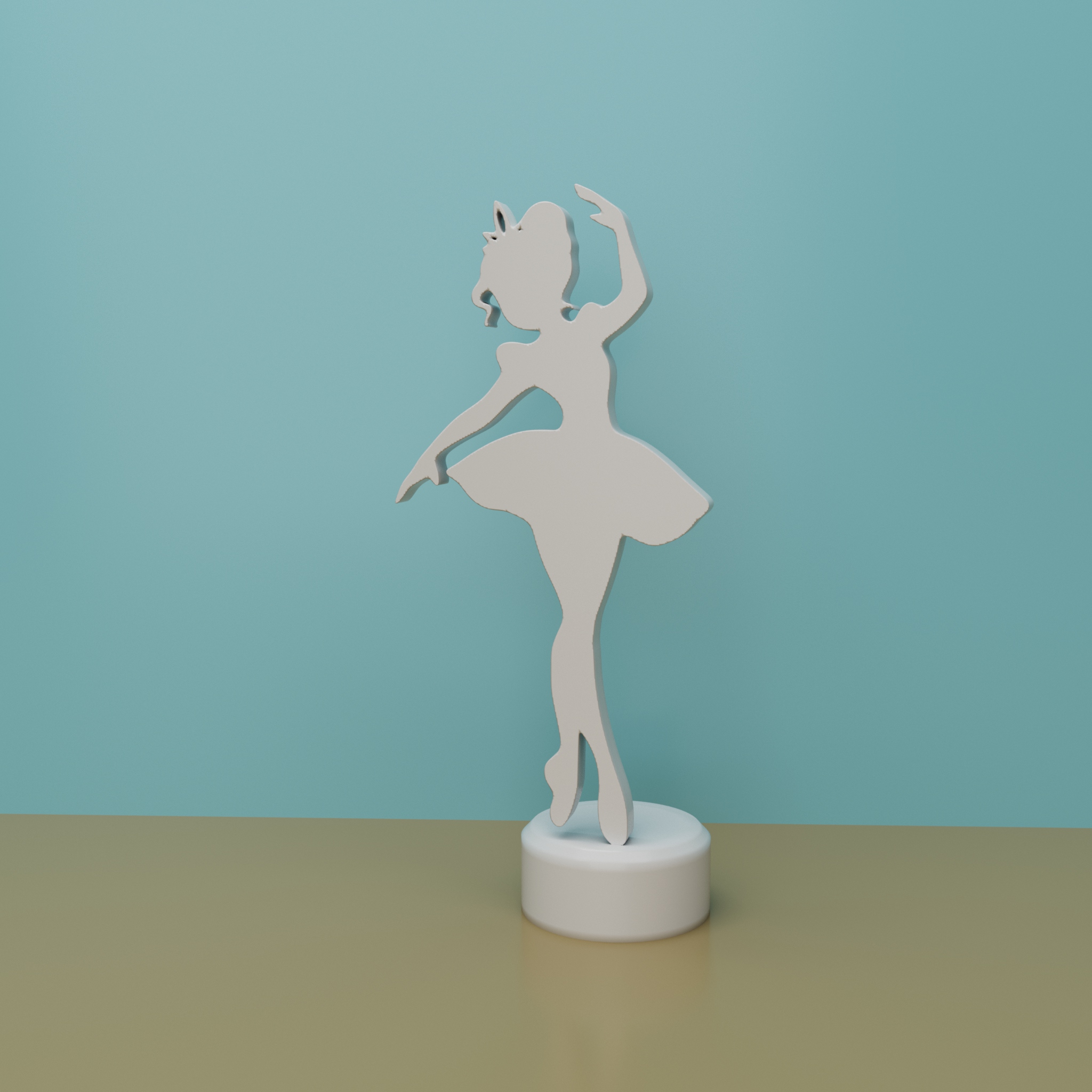 BALLERINA DANCER DESK DECORATION 3D model