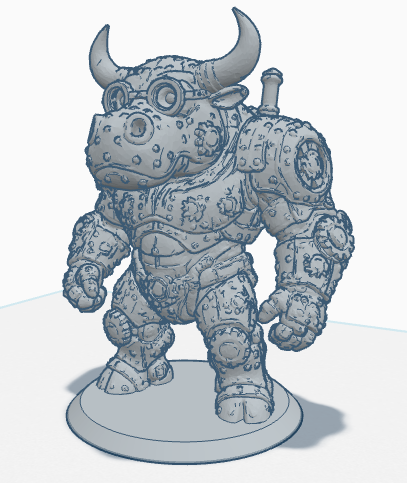Hippo Bull Steampunk Figur
