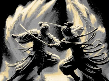 Sandmurai Fight Scene 2 " Filament Painting "