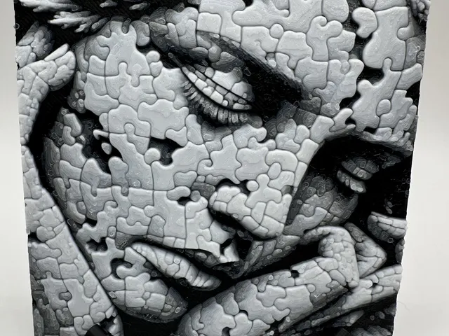 HueForge - Wall Art - "Fractured Memories"