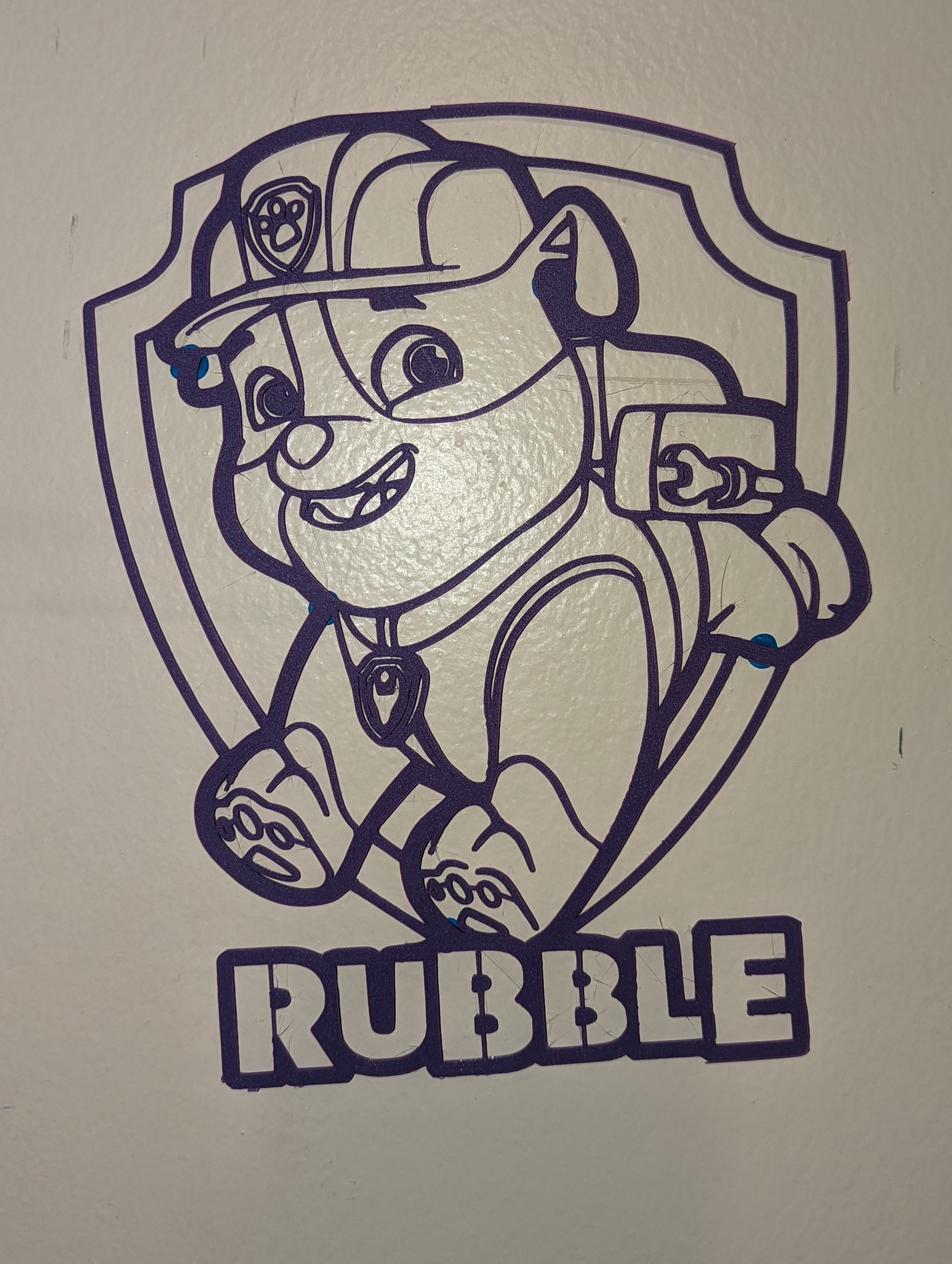 Rubble Wall Art (Paw Patrol)