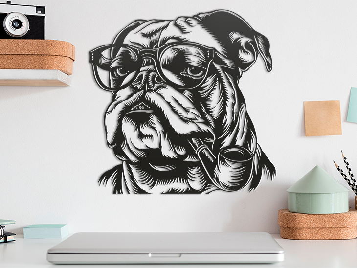 Bulldog with Glasses