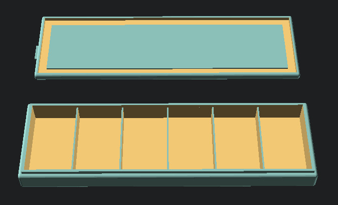 Kuretake Palette Box, Square Edges, 1 by 6