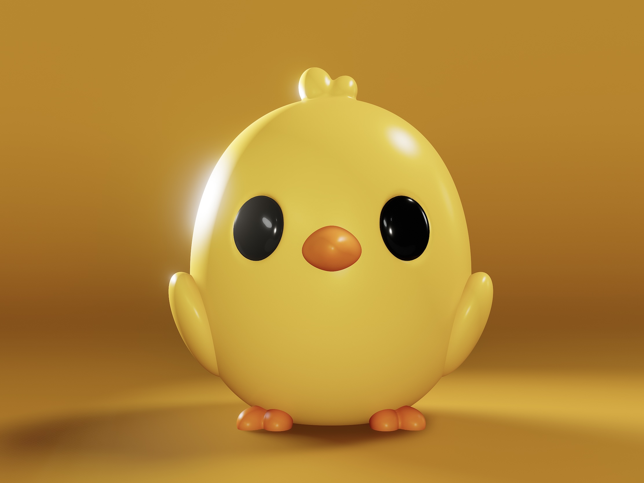 Miniatura 2 do modelo 3D Chirpy the Chick