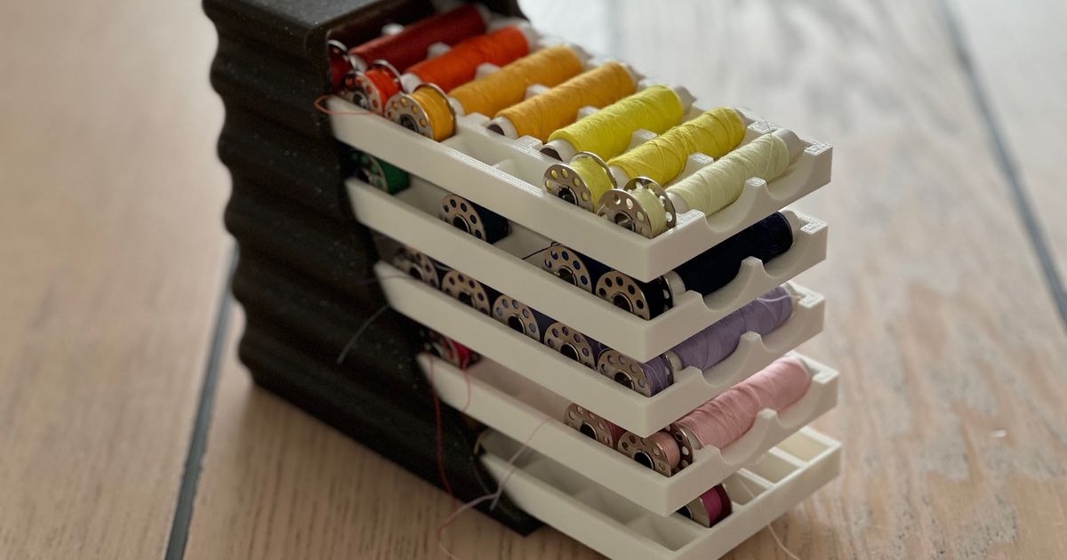 Sewing thread and bobbin roll holder rack by HenrikHorne | Download ...