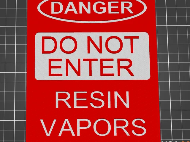 "Danger - Do Not Enter - Resin Vapors" safety sign
