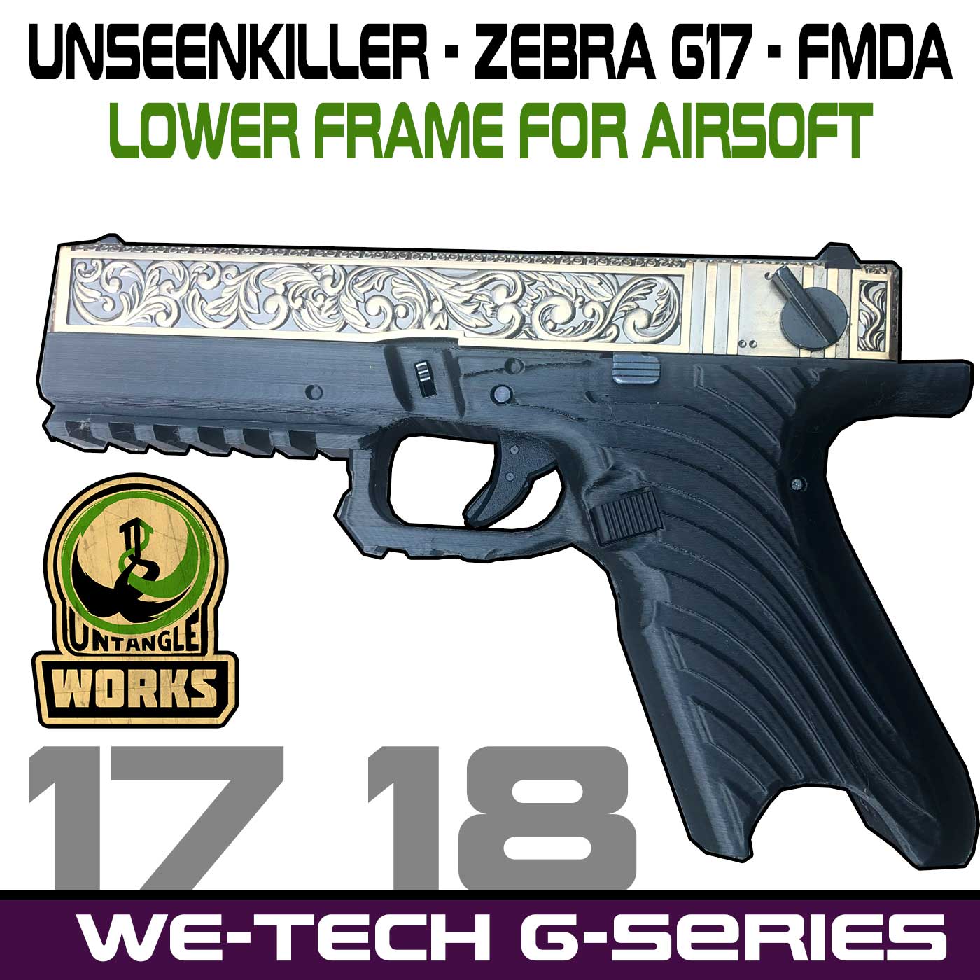 UNW airsoft GBB version of: Unseenkiller zebra G 17 FMDA
