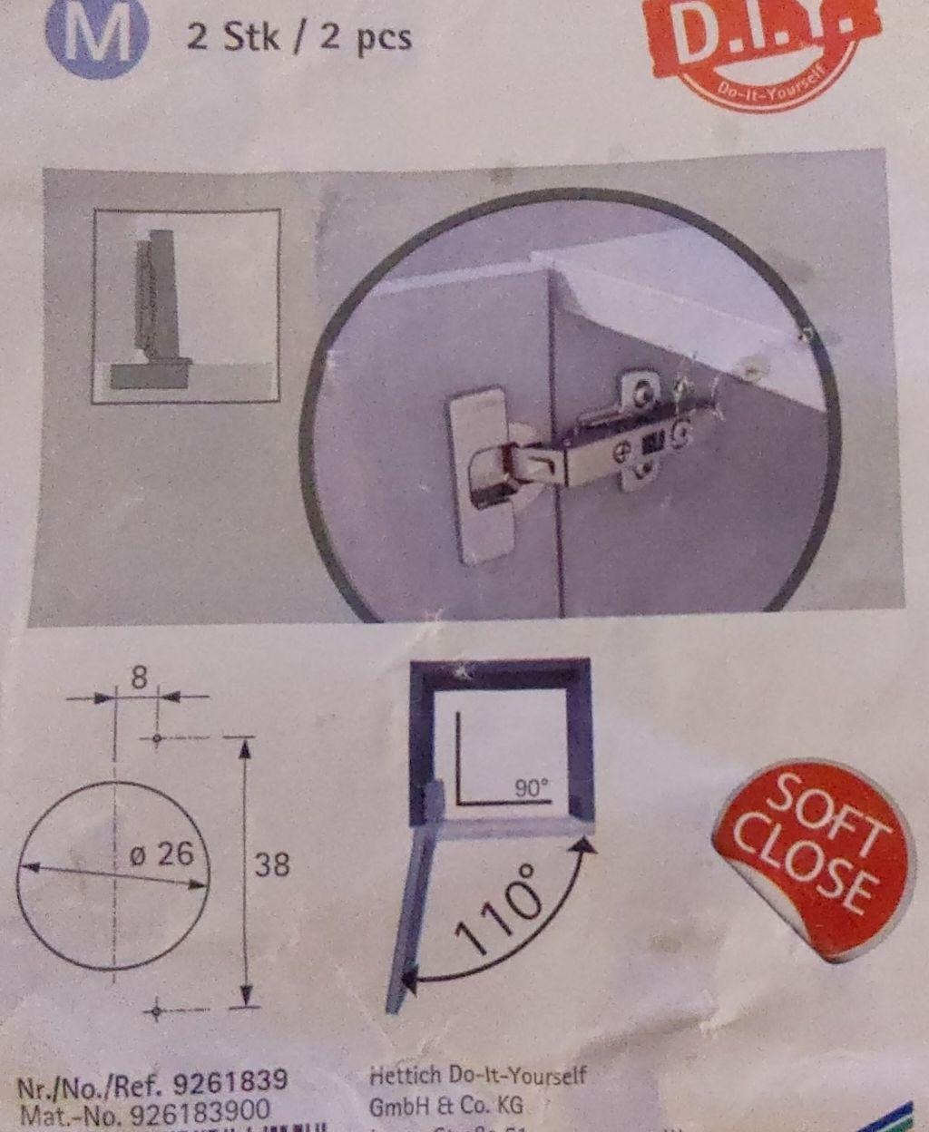 Drillingtemplate for Hettich 26mm concealed hinge by WimBoSon