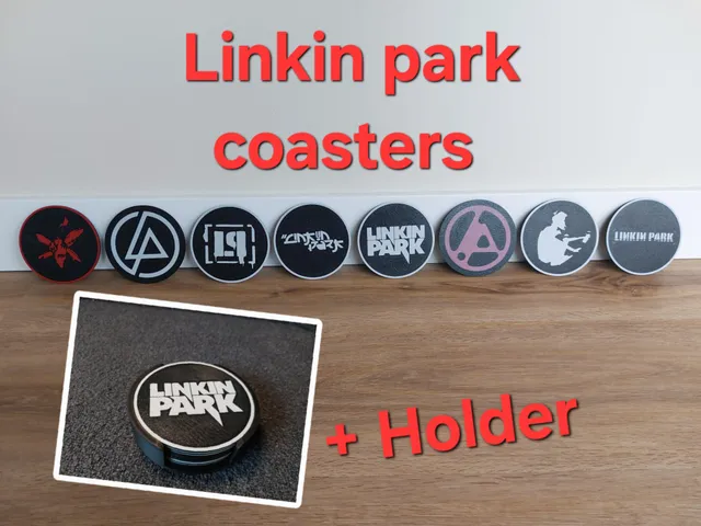 Linkin Park Coasters With Holder.