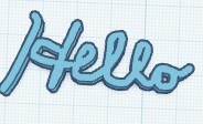 Cursive hello