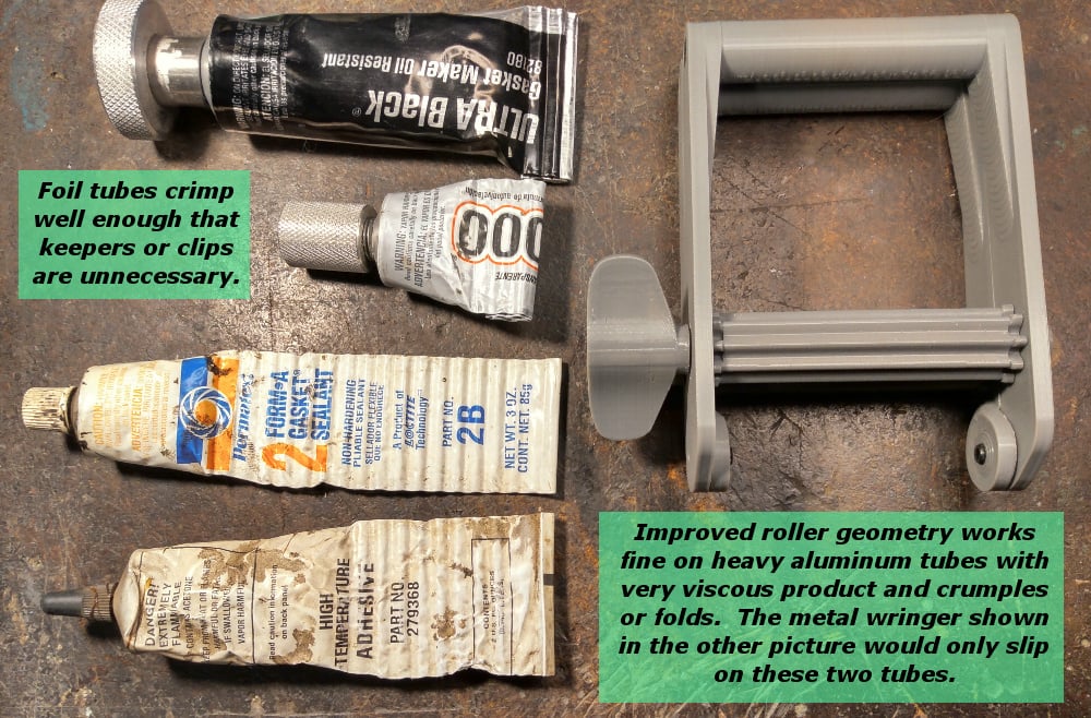 Parametric Heavy-Duty Tube Roller Squeezer Wringer Thing — thumbnail 4