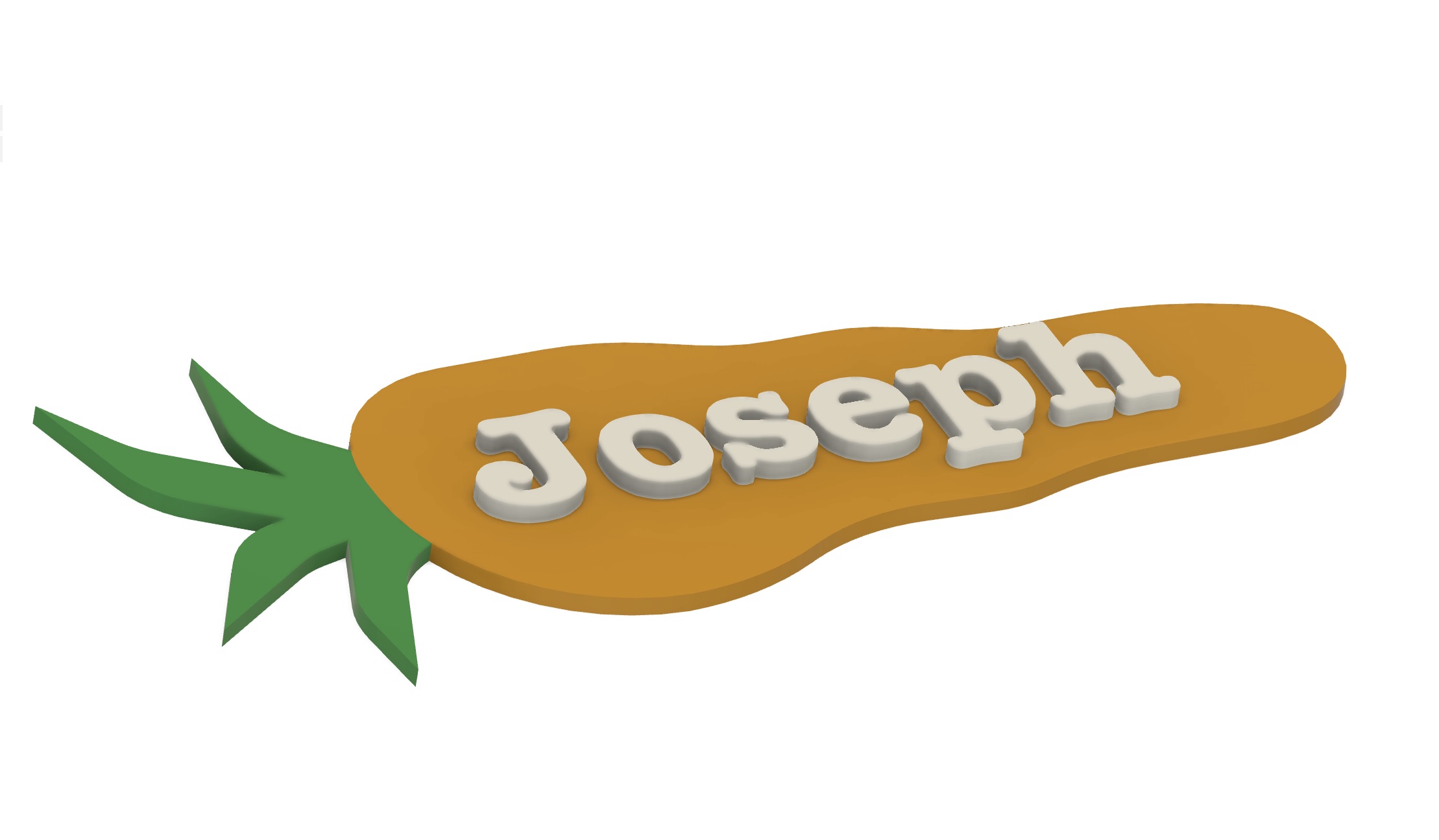 Personalized Carrot name tag