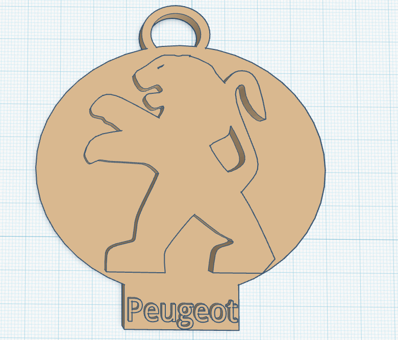 Peugeot Logo And Keychain