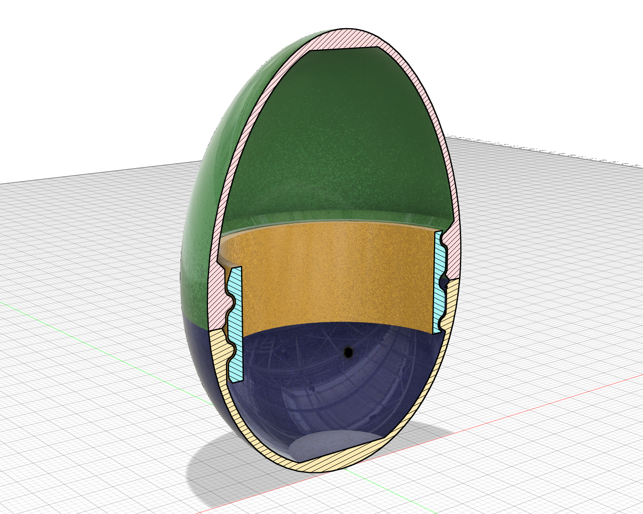 Miniatura 4 do modelo 3D Hollow Easter Egg (Threaded)