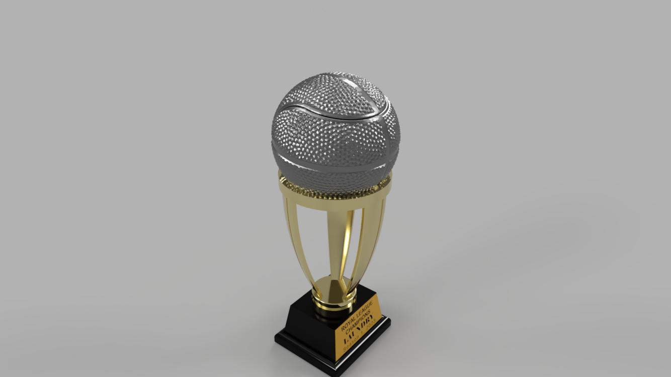 Basketball Trophy 350mm Tall by Ironcat Racing | Download free STL