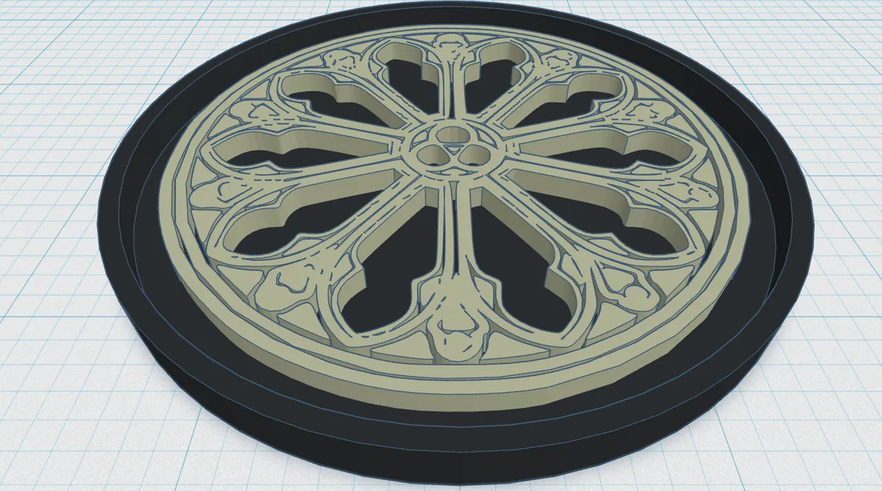 Gothic Rose Window Coaster 1 by Peter Ennist | Download free STL