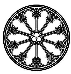 Gotik gül pencere coaster 1 p (Sadece Plastik Aparattır!!!)